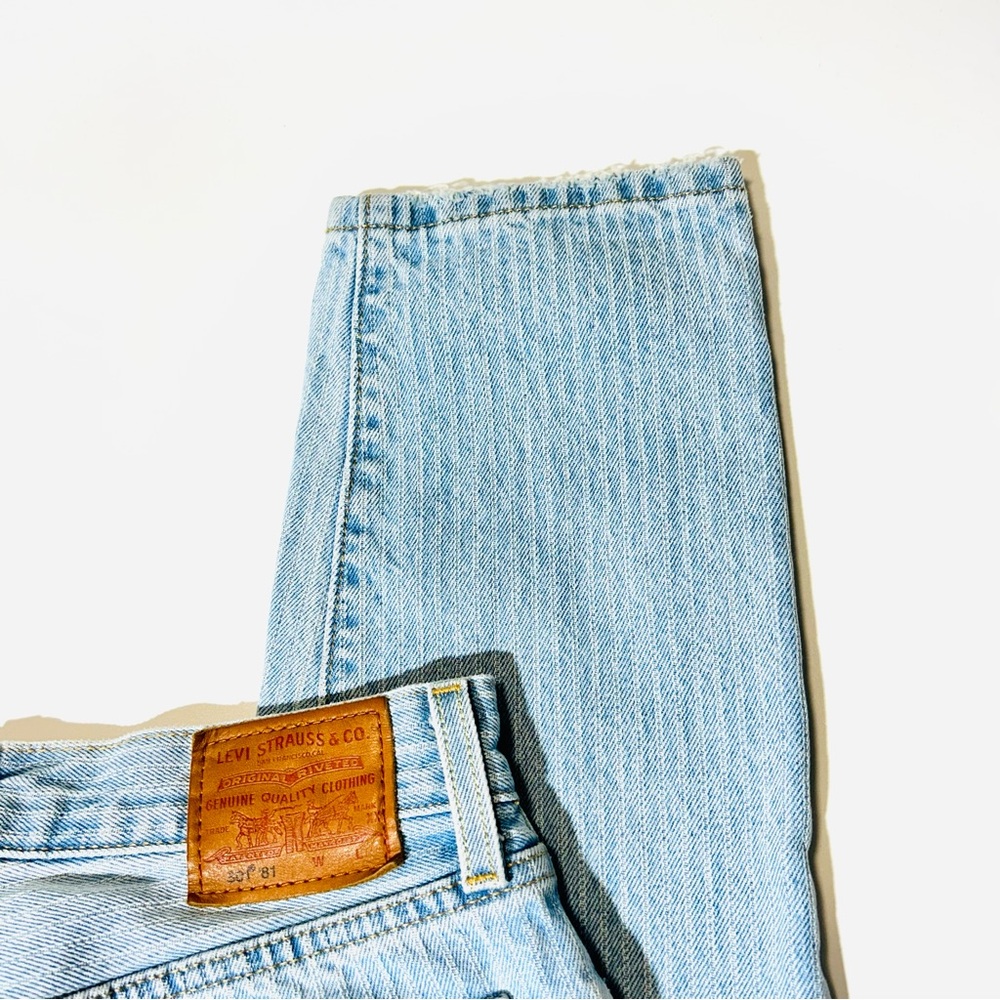 Levi's jeans 501 Buttonfly striped jeans skinny  high rise premium women size 25 - Picture 7 of 9